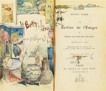 (EXTRA-ILLUSTRATED BOOK.) SOMM, HENRY. Berline de lÉmigré ou Jamais trop tard pour bien faire: Comédie en 1 Acte.